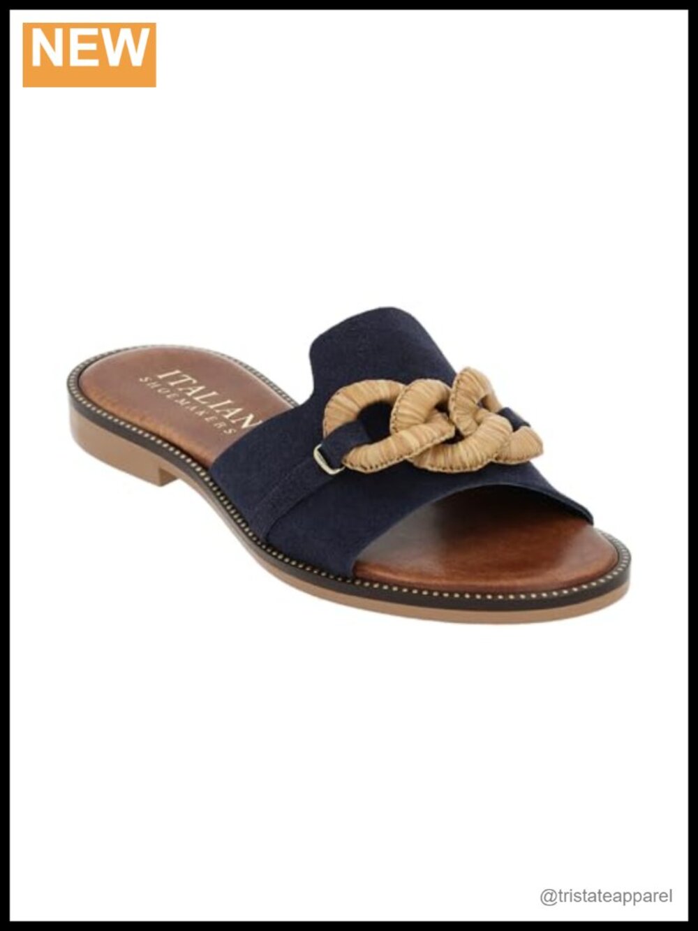 Italian Shoemakers Melyza Suede Slide Sandal 1in Heel Comfort